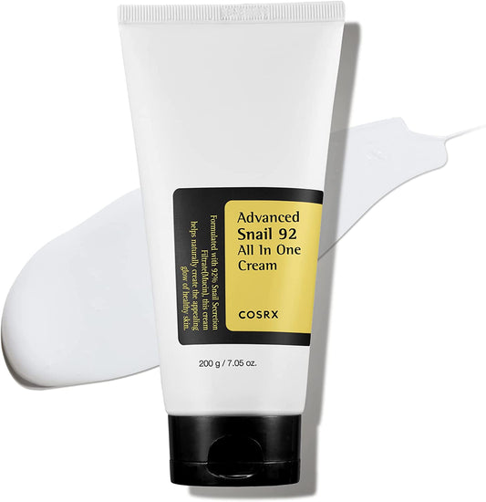 Advanced Snail 92 Crème Tout-En-Un, 7,05 Oz (Grande Taille), Gel Hydratant Quotidien Pour Le Visage Avec Sécrétion De Mucine D'Escargot Pour Peaux Sèches, Sujettes À L'Acné Et Sensibles, 200G
