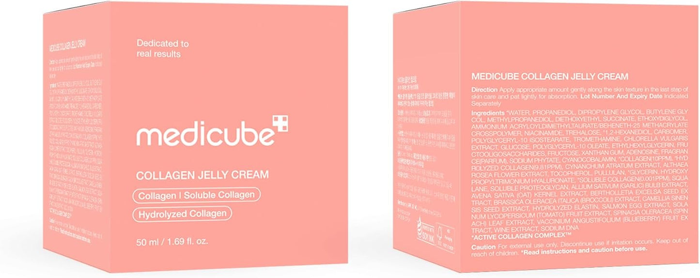 Crème À La Gelée De Collagène - Niacinamide Et Collagène Hydrolysé Lyophilisé - Augmente L'Hydratation De La Barrière De La Peau Et Donne Un Aspect Brillant Et Lifté 24H