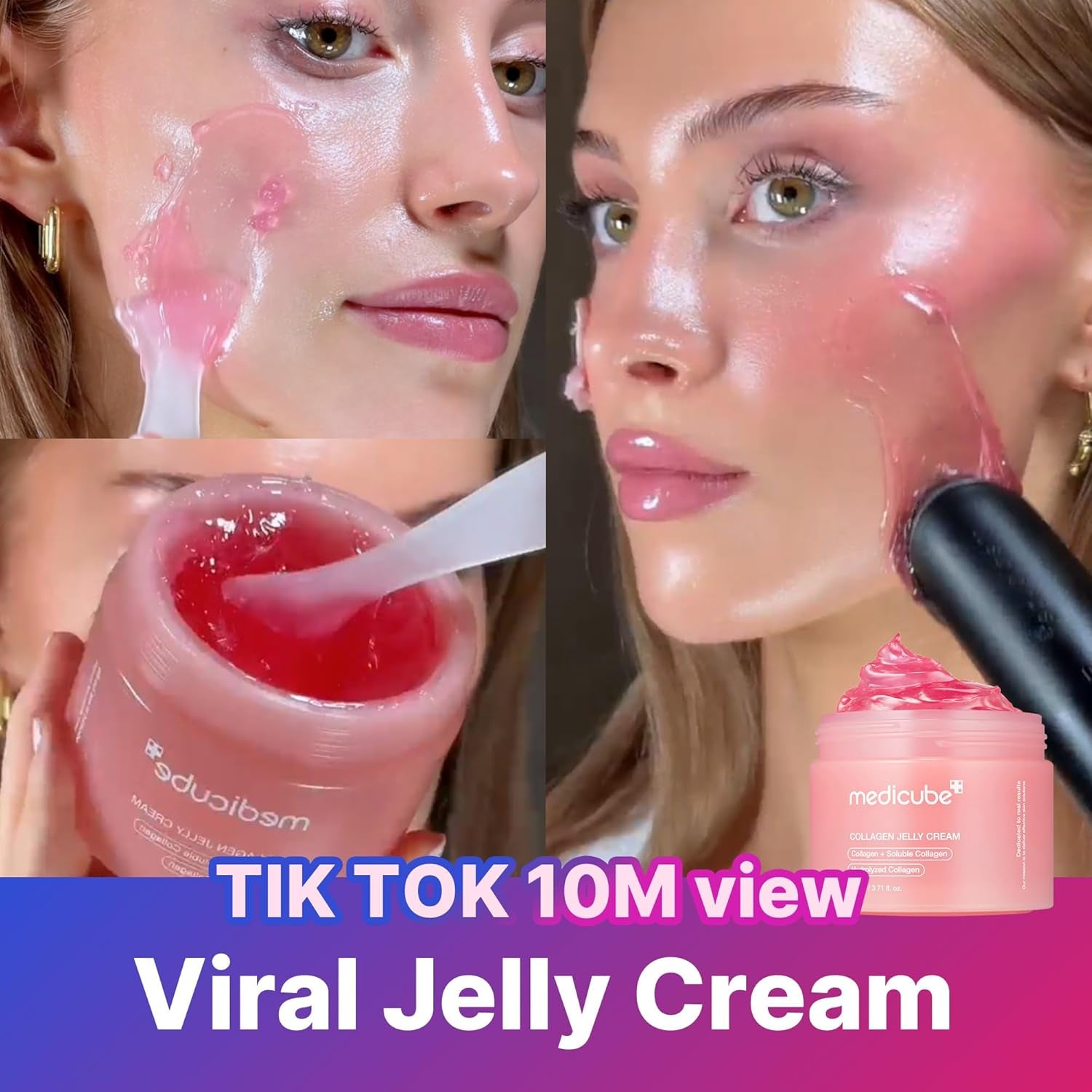 Crème À La Gelée De Collagène - Niacinamide Et Collagène Hydrolysé Lyophilisé - Augmente L'Hydratation De La Barrière De La Peau Et Donne Un Aspect Brillant Et Lifté 24H