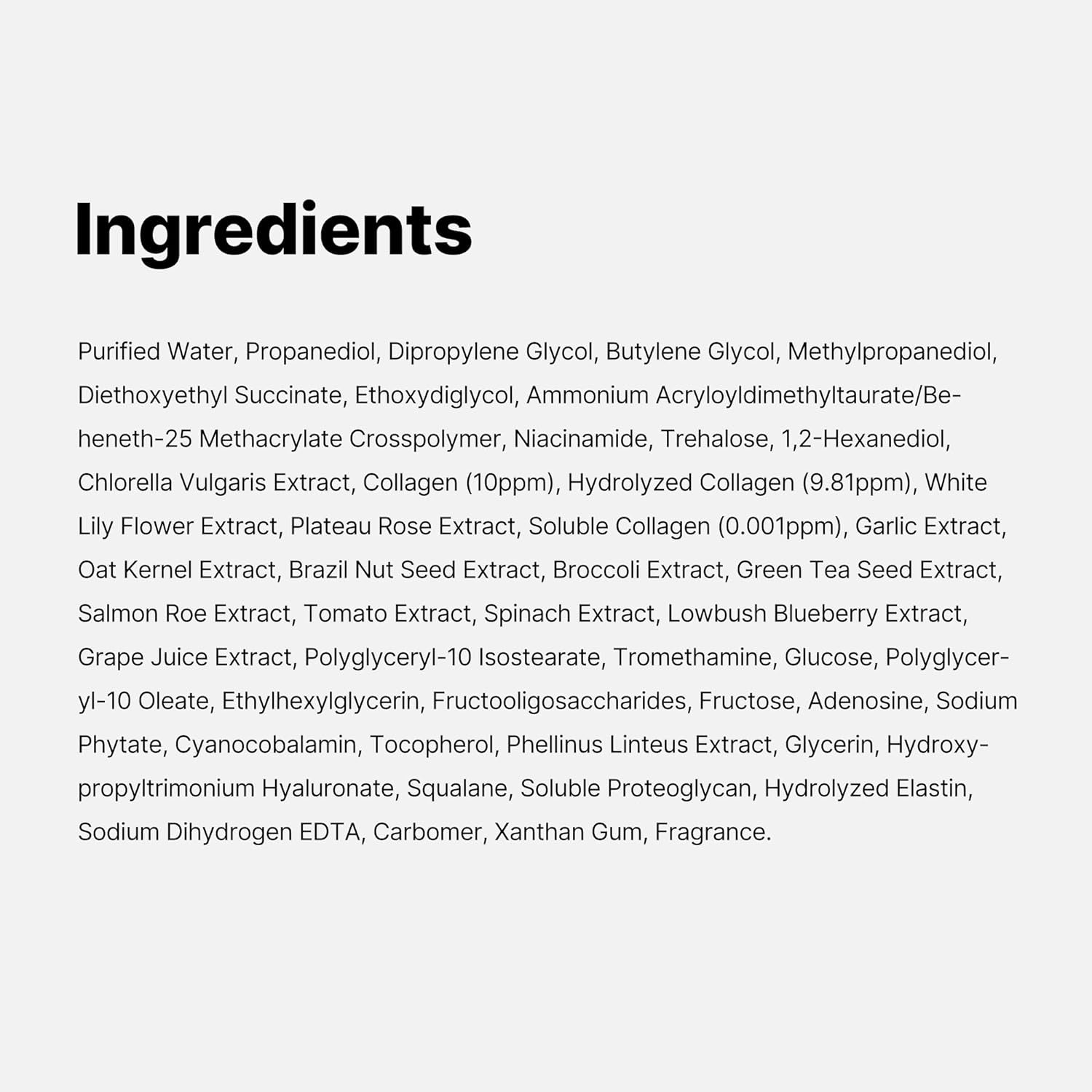 Crème À La Gelée De Collagène - Niacinamide Et Collagène Hydrolysé Lyophilisé - Augmente L'Hydratation De La Barrière De La Peau Et Donne Un Aspect Brillant Et Lifté 24H
