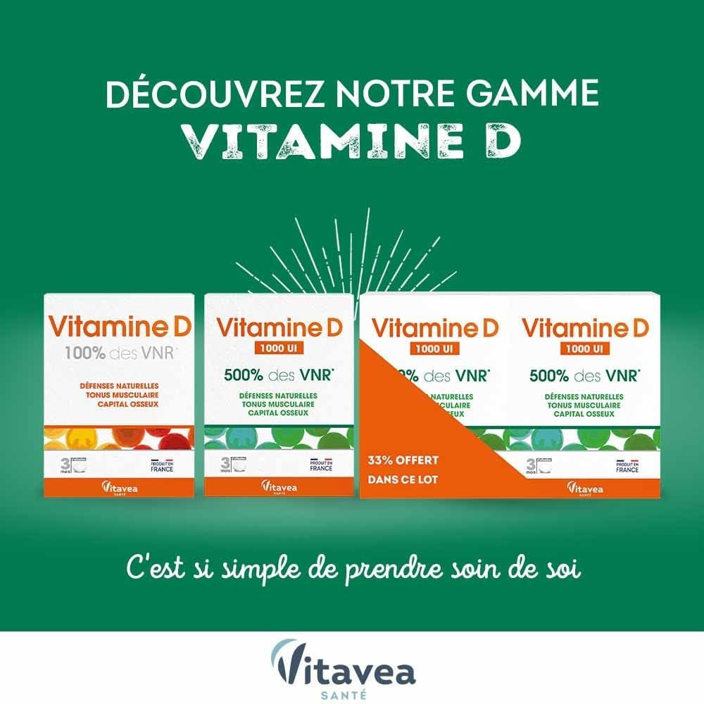 - Gummies Vitamine D 1000 UI - Complément Alimentaire Défenses Naturelles, Immunité, Tonus Musculaire, Capital Osseux - Goût Mangue - Dès 6 Ans - 30 Gummies - 1 Mois - Vegan - Conçu En France